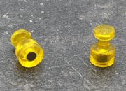 legatoria Bottoni magnetici diametro10mm. GIALLI GIALLI. Diametro: 10mm. Altezza: 16mm. Calamita con grado magnetico N35 (forza di attrazione: 500g) .