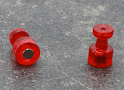 legatoria Bottoni magnetici diametro10mm. ROSSI ROSSI. Diametro: 10mm. Altezza: 16mm. Calamita con grado magnetico N35 (forza di attrazione: 500g)  LEG3950