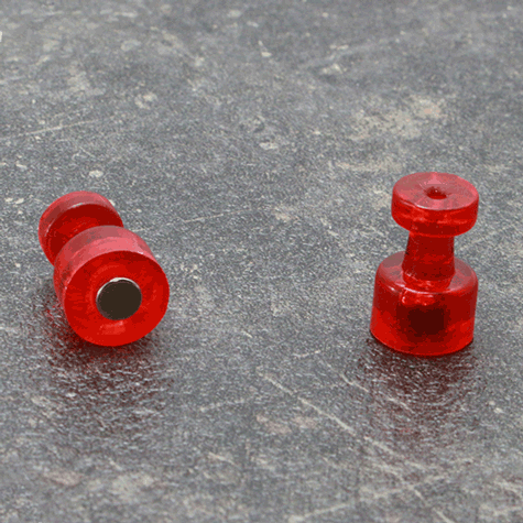 legatoria Bottoni magnetici diametro10mm. ROSSI ROSSI. Diametro: 10mm. Altezza: 16mm. Calamita con grado magnetico N35 (forza di attrazione: 500g) .