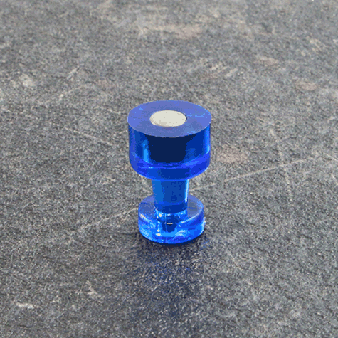 legatoria Bottoni magnetici diametro10mm. BLU BLU. Diametro: 10mm. Altezza: 16mm. Calamita con grado magnetico N35 (forza di attrazione: 500g) .