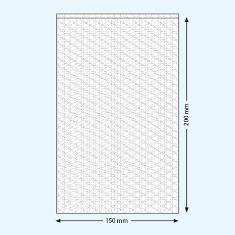 legatoria Sacchetto imballo PLURIBALL 150x200mm Sacchetto aperto sul lato corto, in polietilene a bolle da 60 micron per spedizioni .