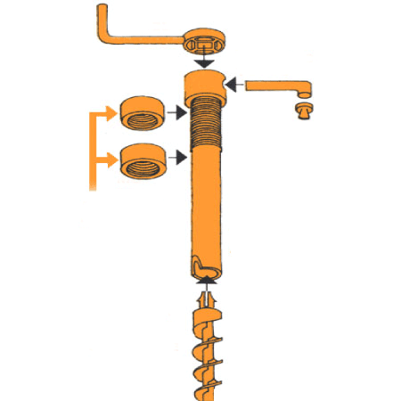 legatoria Pompetta per colla liquida, h300-420mm Pompetta per dispersione di colla liquida Easy Pump, per altezza 300-420mm, con adattatore metallico incluso .