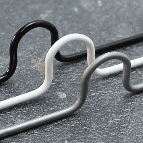 legatoria Appendino calendari, 150mm, BIANCO con mezzaluna EXTRA GRANDE (alta 15mm), lunghezza 150mm, spessore 2mm.