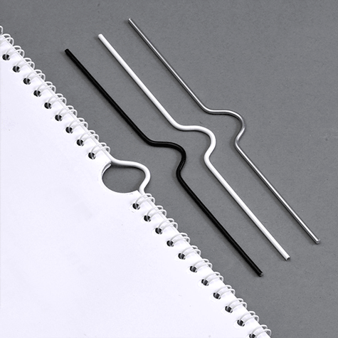 legatoria Appendino calendari, 200mm, BIANCO con mezzaluna EXTRA GRANDE (alta 15mm), lunghezza 200mm, spessore 2mm.