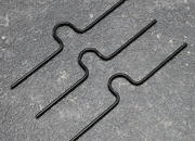 legatoria Appendino calendari, 100mm, NERO con mezzaluna EXTRA GRANDE (alta 15mm), lunghezza 100mm, spessore 2mm.