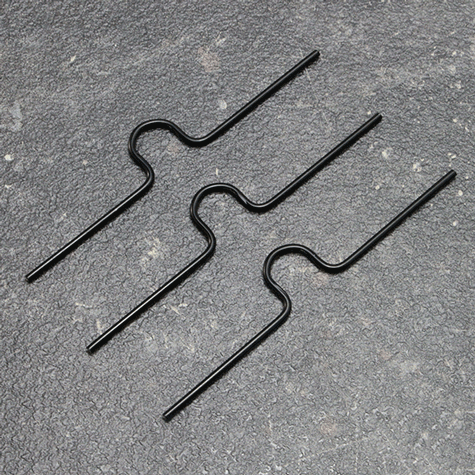 legatoria Appendino calendari, 100mm, NERO con mezzaluna EXTRA GRANDE (alta 15mm), lunghezza 100mm, spessore 2mm.