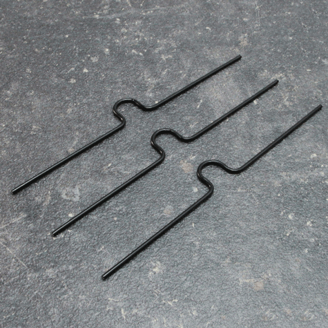 legatoria Appendino calendari, 150mm, NERO con mezzaluna EXTRA GRANDE (alta 15mm), lunghezza 150mm, spessore 2mm.