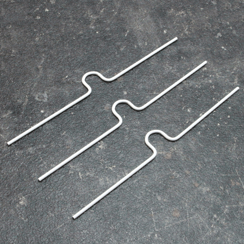 legatoria Appendino calendari, 150mm, BIANCO con mezzaluna EXTRA GRANDE (alta 15mm), lunghezza 150mm, spessore 2mm.