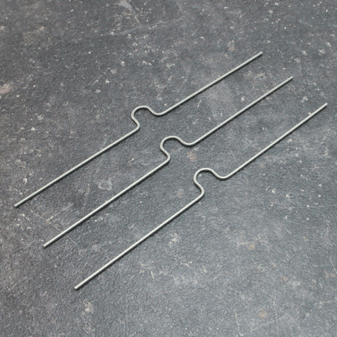 legatoria Appendino calendari, 200mm, ARGENTO con mezzaluna EXTRA GRANDE (alta 15mm), lunghezza 200mm, spessore 2mm.