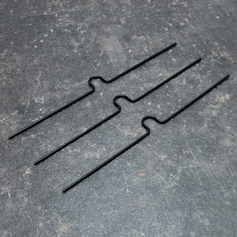 legatoria Appendino calendari, 200mm, NERO con mezzaluna EXTRA GRANDE (alta 15mm), lunghezza 200mm, spessore 2mm.