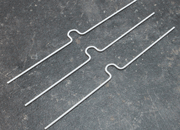 legatoria Appendino calendari, 200mm, BIANCO con mezzaluna EXTRA GRANDE (alta 15mm), lunghezza 200mm, spessore 2mm.