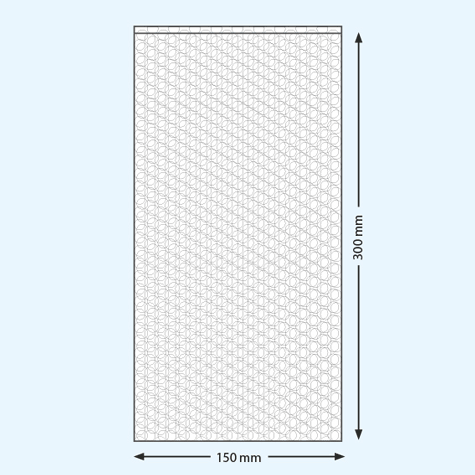 legatoria Sacchetto imballo PLURIBALL 150x300mm Sacchetto aperto sul lato corto, in polietilene a bolle da 60 micron per spedizioni .