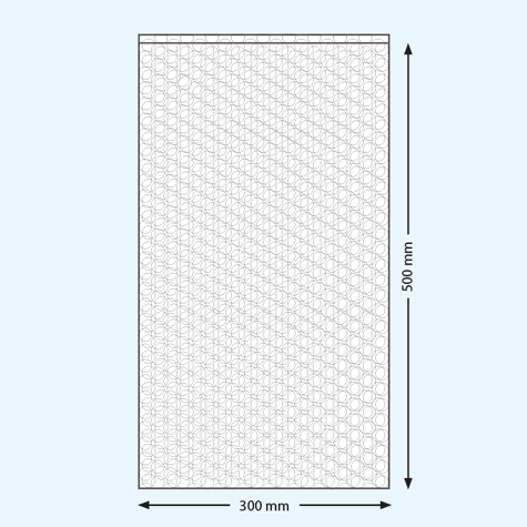 legatoria Sacchetto imballo PLURIBALL 300x500mm Sacchetto aperto sul lato corto, in polietilene a bolle da 60 micron per spedizioni .