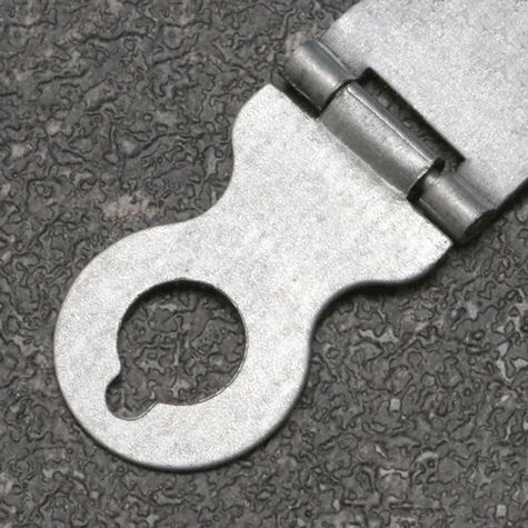 legatoria Gancio per pannelli morbidi  ZINCATO. Dimensioni 49x14mm. Gli uncini di cui  dotato penetrano nel pannello morbido e consentono di appenderlo in modo invisibile. .