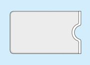 legatoria Porta carta di credito 59x88-91mm TRASPARENTE, in PVC rigido da 400 micron. Finitura opaca LEG4014