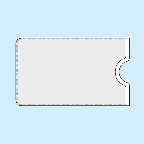 legatoria Porta carta di credito 59x88-91mm TRASPARENTE, in PVC rigido da 400 micron. Finitura opaca.