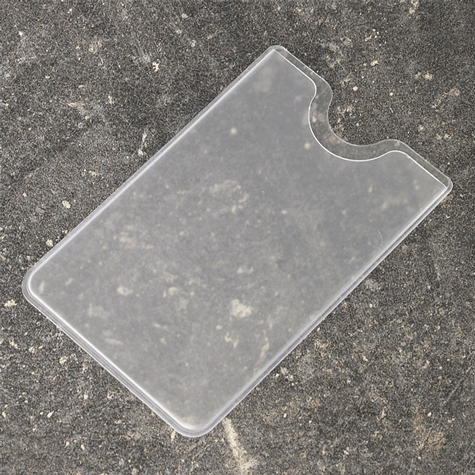 legatoria Porta carta di credito 59x88-91mm TRASPARENTE, in PVC rigido da 400 micron. Finitura opaca.