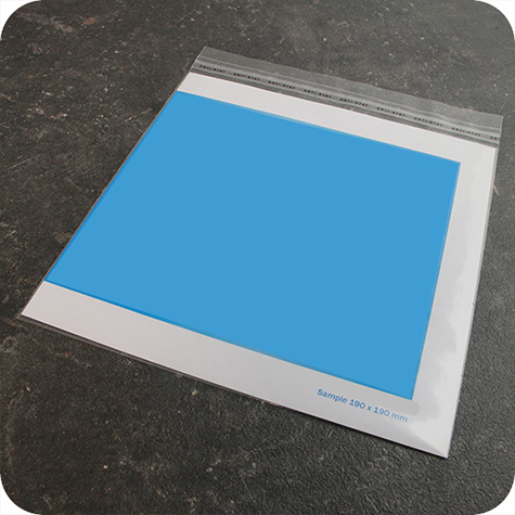 legatoria Sacchetto polipropilene orientato (OPP) 190x190mm TRASPARENTE, in polipropilene (OPP) da 30 micron, con patella da 30mm e banda autoadesiva di chiusura sul lato corto, adatta anche per mailing.