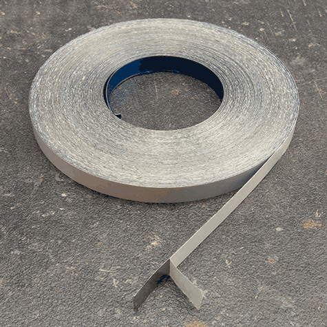 legatoria Nastro acciaioINOX autoadesivo, altezza10mm spessore  0,15mm.