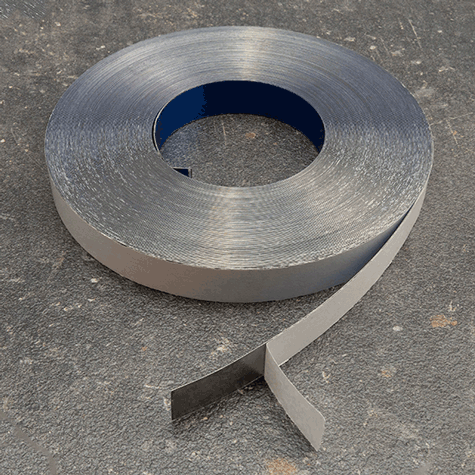 legatoria Nastro acciaioINOX autoadesivo, altezza15mm Nastro di acciaio INOX autoadesivo, altezza 15mm, spessore del materiale 0.15mm.