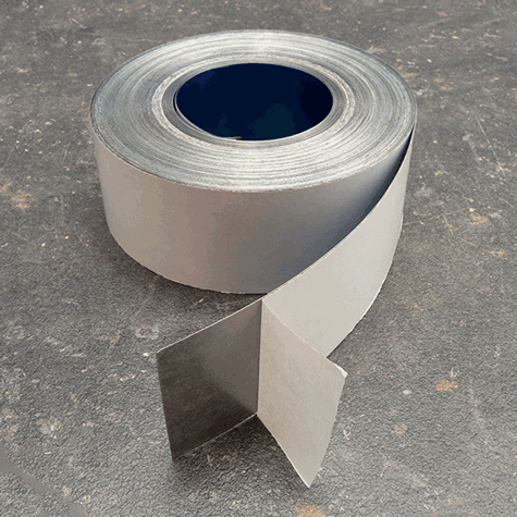 legatoria Nastro acciaioINOX autoadesivo, altezza50mm Nastro di acciaio INOX autoadesivo, altezza 50mm, spessore del materiale 0.15mm.