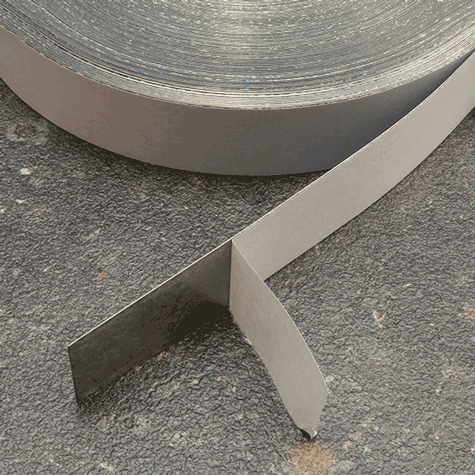 legatoria Nastro acciaioINOX autoadesivo, altezza20mm Nastro di acciaio INOX autoadesivo, altezza 20mm, spessore del materiale 0.15mm.