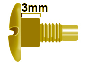 legatoria TesteProlungate vitiSepolte, OTTONATE,  3mm LEG4040.