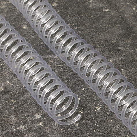 legatoria Spirali plastiche COIL, 10mm, TRASPARENTE formato: A4. Diametro: 10mm. Capacit: 65 fogli. Colore: trasparente. .