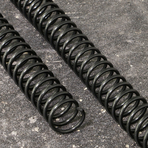 legatoria Spirali plastiche COIL, 20mm, NERO formato: A4. Diametro: 20mm. Capacit: 151 fogli. Colore: nero. .