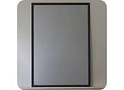 legatoria Cornice alluminio. scatto. A1 NERA NERA, ANGOLI SQUADRATI. Per fogli di dimensione A1(594x841mm). Dimensioni esterne: 625x870mm. Area visibile: 575x820mm. Altezza profilo: 25mm. La cornice  dotata di foglio protettivo in PVC trasparente antiriflesso.