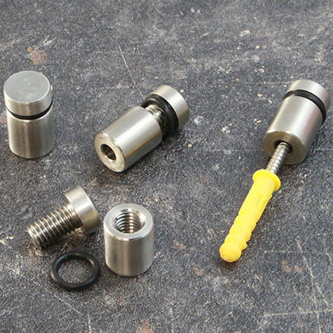 legatoria Distanziatore inox 15mm, diametro 13mm In acciaio inossidabile, diametro 13 mm, distanza dal muro 15mm, adatti per pannelli di spessore compreso tra 2-10 mm.