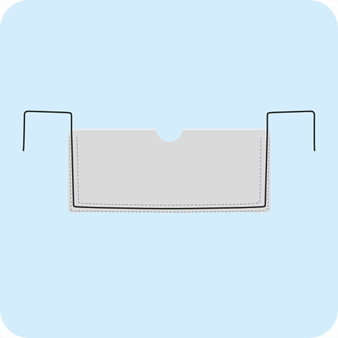 legatoria Busta rinforzata. 240x90 TRASPARENTE, con rinforzi metallici, senza pattella di chiusura, aperta sul lato lungo, in PVC flessibile 160 micron, per inserire fogli formato 222x78mm.