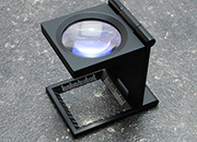 legatoria Lente ingrandimento 28mm, 6 ingrandimenti In metallo, priva di distorsioni, ingrandimento 6 volte, lente di vetro con diametro di 28 mm, con scala di misurazione.