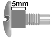 legatoria TesteProlungate vitiSepolte, NICHELATE, 5mm LEG4139.