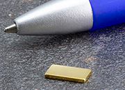 legatoria Calamita rettangolare. 10x5x1mm ORO. Calamita rettangolare in neodimio, grado magnetico N50 (forza di attrazione: 650g) LEG4152