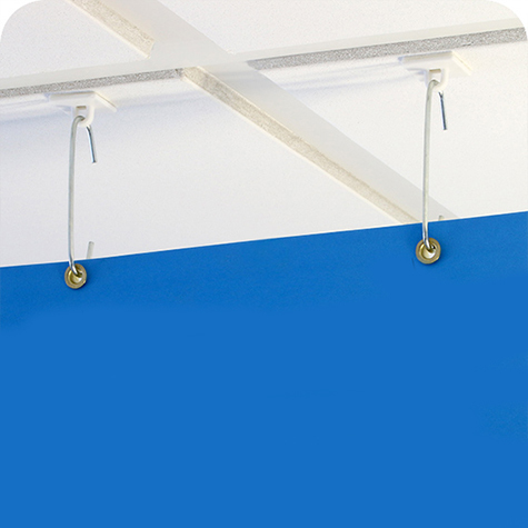 legatoria Basetta autoadesiva con occhiello, 20mm TRASPARENTE, in plastica, sezione rotonda, base autoadesiva removibile .