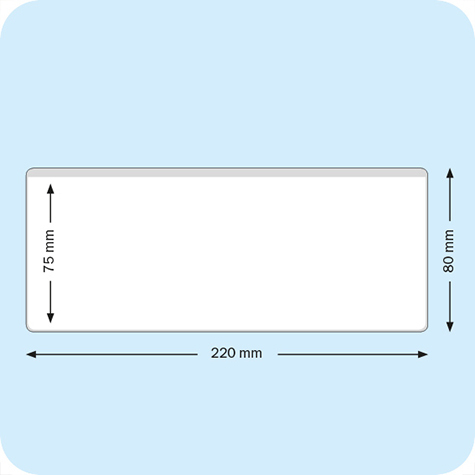 legatoria Busta con magneti, 220x75mm BLU. Dimensione busta 220x75mm. Dimensione massima foglio 213x73mm. Con 2 strip magnetici 200x15mm. Apertura sul lato lungo. Foglio superiore In PVC morbido da 180micron. Foglio inferiore in PVC rigido da 300micron.