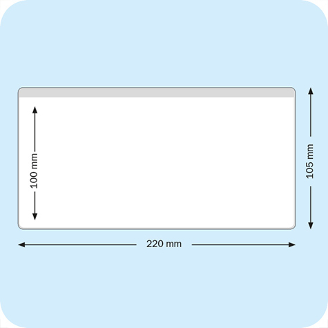legatoria Busta con magneti, 220x100mm BLU. Dimensione busta 220x100mm. Dimensione massima foglio 215x93mm. Con strip magnetico 200x15mm. Apertura sul lato lungo. Foglio superiore In PVC morbido da 180micron. Foglio inferiore in PVC rigido da 300micron.