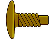 legatoria Teste ad incastro ottonate testa diametro 10mm, LEG4213