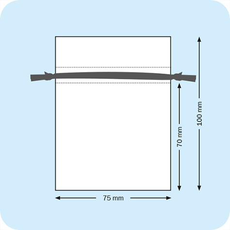 legatoria Sacchetti da regalo, organza, 75x100mm NERO, Sacchetto in organza, da regalo, 75x100mm, adatto per confezionare prodotti promozionali, bigiotteria, cosmetici, accessori..
