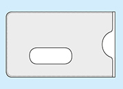 legatoria Porta carta di credito 59x88-91mm BIANCA, in PVC rigido da 400 micron, con fessura di estrazione. Rfid Protection protegge tutte le carte dotate di chip RFID e NFC  LEG4239