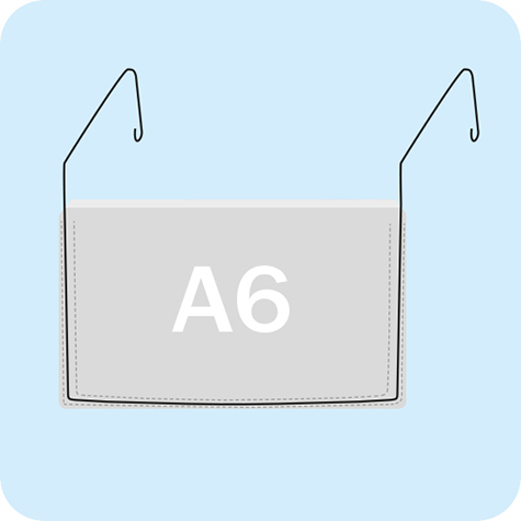 legatoria Busta rinforzata. 187x115 lato lungo TRASPARENTE, con rinforzi metallici 153mm, senza pattella di chiusura, aperta sul lato lungo, in PVC flessibile 140 micron, per inserire fogli formato A6.