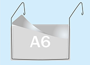 legatoria Busta rinforzata. 187x115 lato lungo TRASPARENTE, con rinforzi metallici 153mm, con pattella di chiusura, aperta sul lato lungo, in PVC flessibile 140 micron, per inserire fogli formato A6 LEG4280