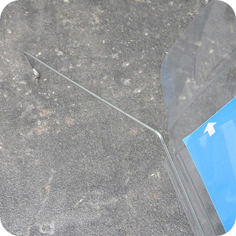 legatoria Busta rinforzata. 187x115 lato lungo TRASPARENTE, con rinforzi metallici 153mm, con pattella di chiusura, aperta sul lato lungo, in PVC flessibile 140 micron, per inserire fogli formato A6.