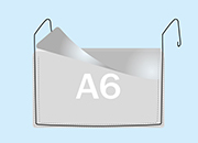 legatoria Busta rinforzata. 187x115 lato lungo TRASPARENTE, con rinforzi metallici 24mm, con pattella di chiusura, aperta sul lato lungo, in PVC flessibile 140 micron, per inserire fogli formato A6 LEG4281