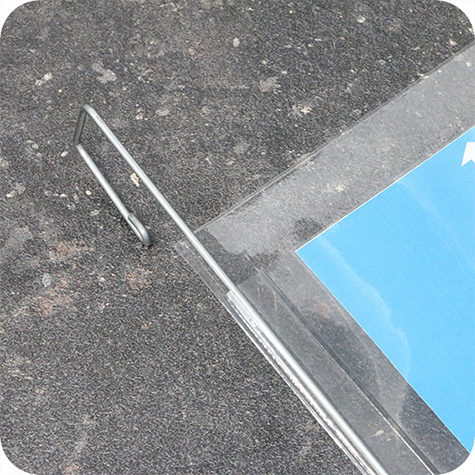 legatoria Busta rinforzata. 245x124 lato lungo TRASPARENTE, con rinforzi metallici, senza pattella di chiusura, aperta sul lato lungo, in PVC flessibile 140 micron, per inserire fogli formato 222x78mm.