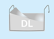 legatoria Busta rinforzata. 245x124 lato lungo TRASPARENTE, con rinforzi metallici, con pattella di chiusura, aperta sul lato lungo, in PVC flessibile 140 micron, per inserire fogli formato 222x78mm LEG4283