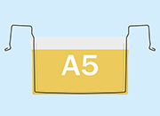 legatoria Busta rinforzata. A5 lato lungo GIALLO TRASPARENTE, con rinforzi metallici, senza pattella di chiusura, aperta sul lato corto, in PVC flessibile 140 micron, per inserire fogli formato A5 (148x210cm) LEG4285