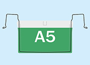 legatoria Busta rinforzata. A5 lato lungo VERDE TRASPARENTE, con rinforzi metallici, senza pattella di chiusura, aperta sul lato corto, in PVC flessibile 140 micron, per inserire fogli formato A5 (148x210cm).