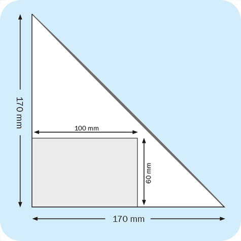 legatoria Tasca triangolare autoadesiva con portabiglietti, 170x170mm Corner pocket. Busta triangolare isoscele adesiva in vinile trasparente (colla acrilica trasparente) da applicare sul lato sinistro, con bustina portabiglietti da visita 100x60mm aperta solo in alto.